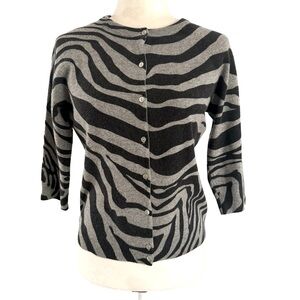 Autumn Cashmere Animal Print Cashmere Cardigan